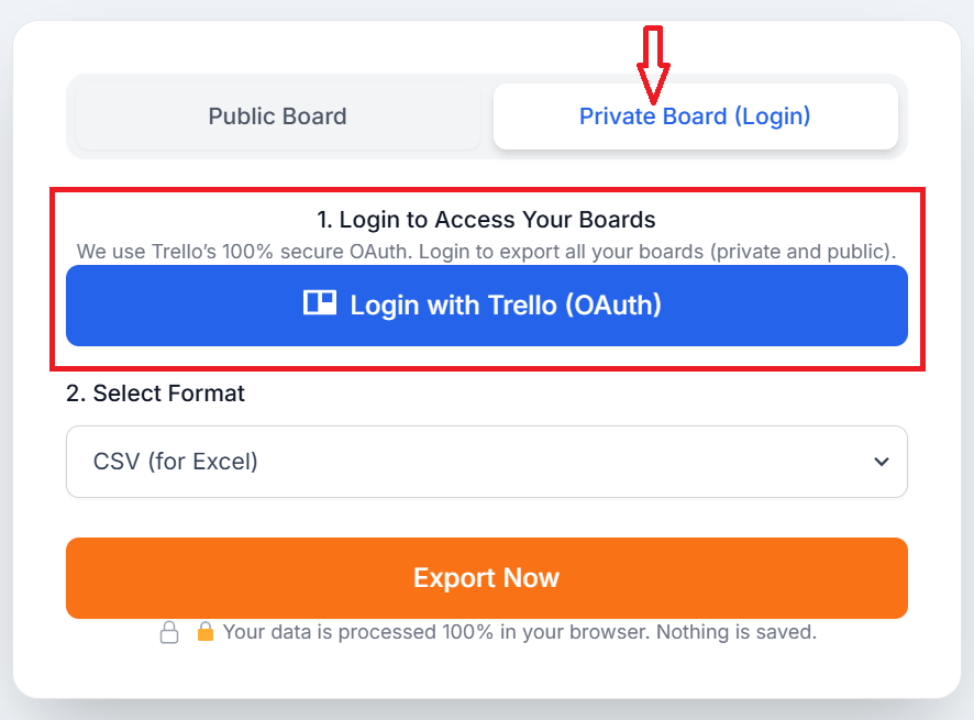 How to Export Private Board