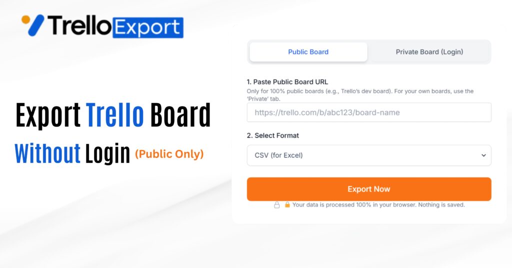How to Export Trello Board Without Login (Public Only)